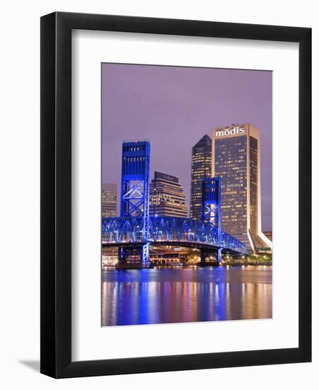 Main Street Bridge and Skyline, Jacksonville, Florida, United States of America, North America-Richard Cummins-Framed Premium Photographic Print