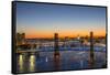 Main Street Bridge, St. Johns River. Jacksonville, Florida.-Richard & Susan Day-Framed Stretched Canvas