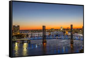 Main Street Bridge, St. Johns River. Jacksonville, Florida.-Richard & Susan Day-Framed Stretched Canvas