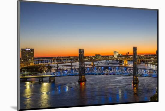 Main Street Bridge, St. Johns River. Jacksonville, Florida.-Richard & Susan Day-Mounted Photographic Print