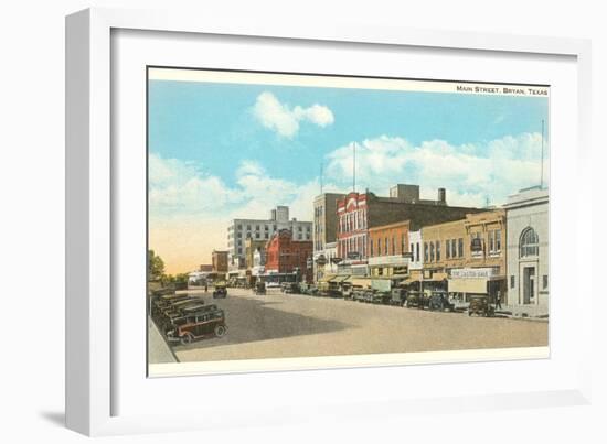 Main Street, Bryan, Texas-null-Framed Art Print