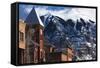 Main Street Buildings, Telluride, Colorado, USA-Walter Bibikow-Framed Stretched Canvas