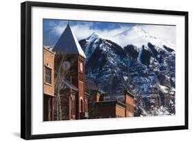 Main Street Buildings, Telluride, Colorado, USA-Walter Bibikow-Framed Photographic Print