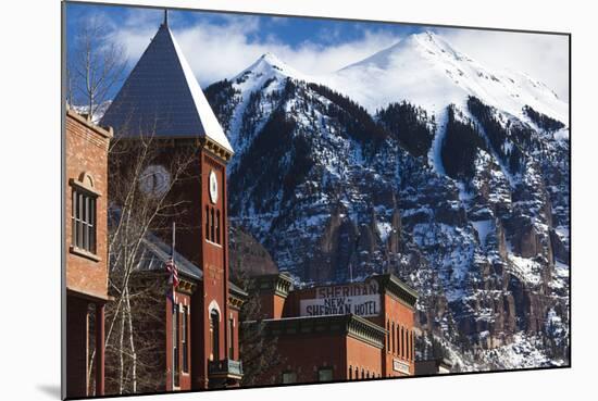 Main Street Buildings, Telluride, Colorado, USA-Walter Bibikow-Mounted Photographic Print