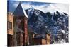 Main Street Buildings, Telluride, Colorado, USA-Walter Bibikow-Stretched Canvas