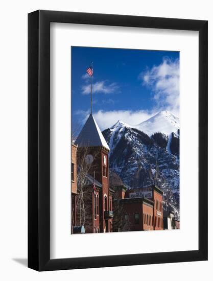 Main Street Buildings, Telluride, Colorado, USA-Walter Bibikow-Framed Photographic Print