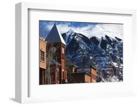 Main Street Buildings, Telluride, Colorado, USA-Walter Bibikow-Framed Photographic Print