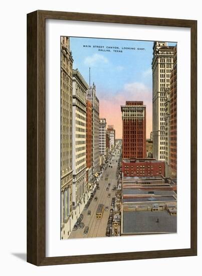 Main Street Canyon, Dallas, Texas-null-Framed Art Print