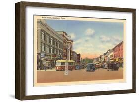 Main Street, Danbury, Connecticut-null-Framed Art Print