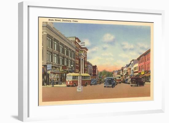 Main Street, Danbury, Connecticut-null-Framed Art Print