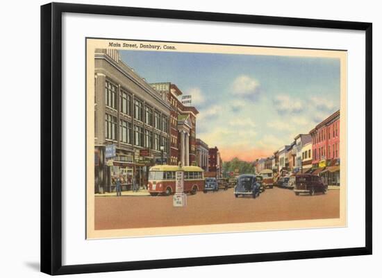 Main Street, Danbury, Connecticut-null-Framed Art Print