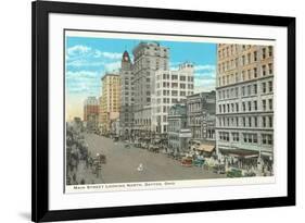 Main Street, Dayton, Ohio-null-Framed Premium Giclee Print