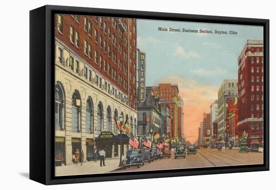 Main Street, Dayton, Ohio-null-Framed Stretched Canvas