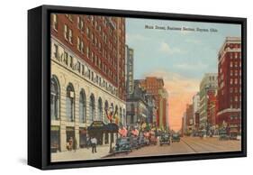 Main Street, Dayton, Ohio-null-Framed Stretched Canvas