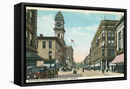 Main Street, Dubuque, Iowa-null-Framed Stretched Canvas