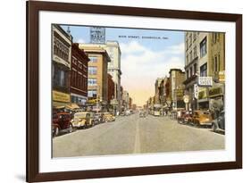 Main Street, Evansville, Indiana-null-Framed Premium Giclee Print