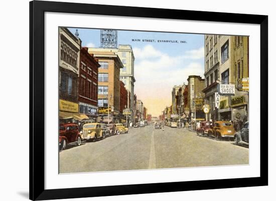 Main Street, Evansville, Indiana-null-Framed Premium Giclee Print