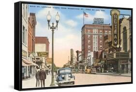 Main Street, Fond du Lac, Wisconsin-null-Framed Stretched Canvas