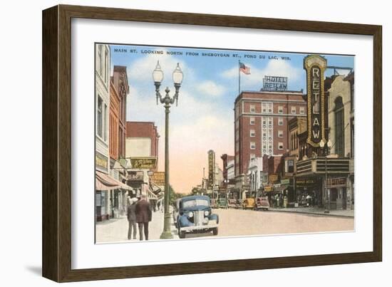 Main Street, Fond du Lac, Wisconsin-null-Framed Art Print