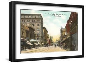 Main Street, Fort Worth, Texas-null-Framed Art Print