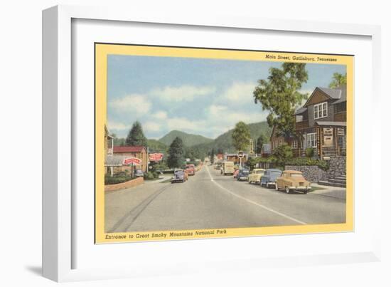 Main Street, Gatlinburg, Tennessee-null-Framed Art Print