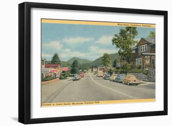 Main Street, Gatlinburg-null-Framed Art Print