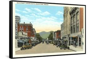 Main Street, Grants Pass-null-Framed Stretched Canvas