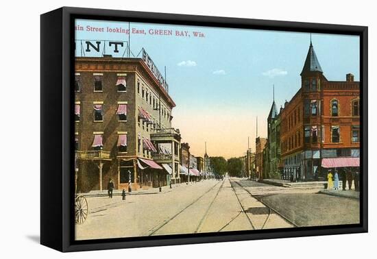 Main Street, Green Bay, Wisconsin-null-Framed Stretched Canvas