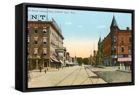 Main Street, Green Bay, Wisconsin-null-Framed Stretched Canvas