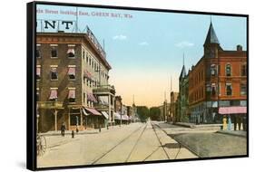 Main Street, Green Bay, Wisconsin-null-Framed Stretched Canvas