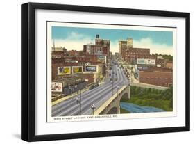 Main Street, Greenville, South Carolina-null-Framed Art Print