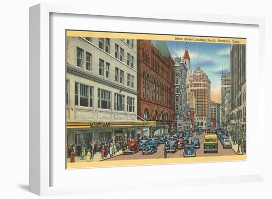 Main Street, Hartford, Connecticut-null-Framed Art Print