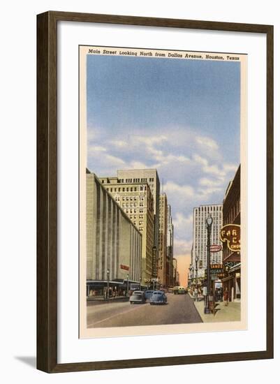 Main Street, Houston, Texas-null-Framed Art Print