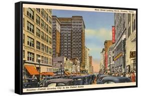 Main Street, Houston, Texas-null-Framed Stretched Canvas