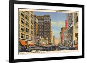 Main Street, Houston, Texas-null-Framed Premium Giclee Print