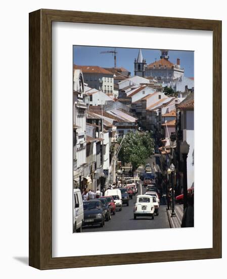 Main Street in Angra Do Heroismo, Terceira, Azores, Portugal, Atlantic, Europe-Ken Gillham-Framed Photographic Print