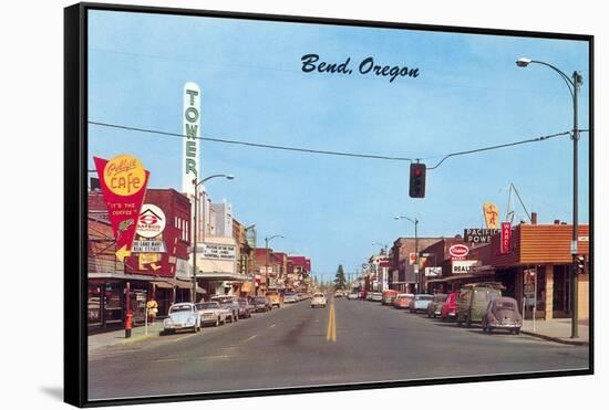 Main Street in Bend, Oregon-null-Framed Stretched Canvas