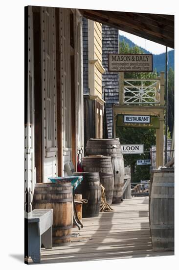 Main Street in Old Gold Town Barkerville, British Columbia, Canada-Michael DeFreitas-Stretched Canvas