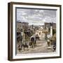 Main Street in Wichita, Kansas, 1870s-null-Framed Giclee Print
