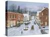 Main Street in Winter-Bob Fair-Stretched Canvas