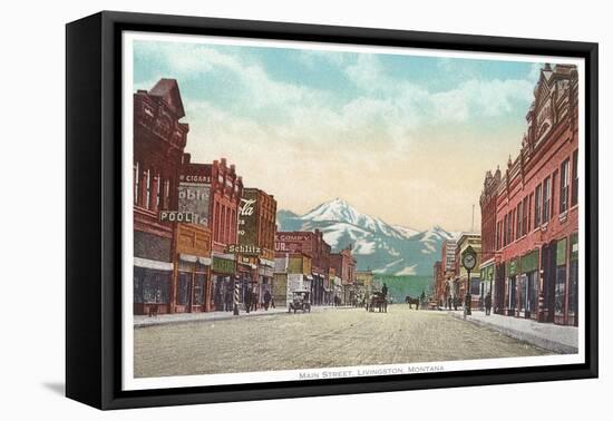Main Street, Livingston, Montana-null-Framed Stretched Canvas