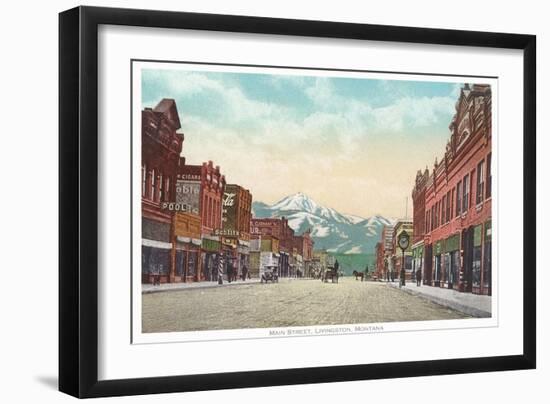 Main Street, Livingston, Montana-null-Framed Art Print