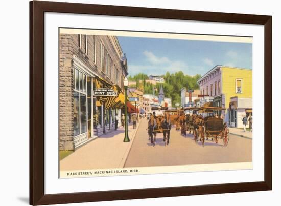 Main Street, Mackinac Island, Michigan-null-Framed Premium Giclee Print