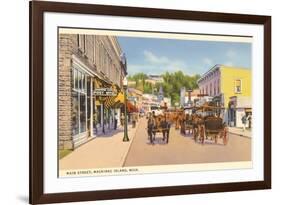 Main Street, Mackinac Island, Michigan-null-Framed Premium Giclee Print