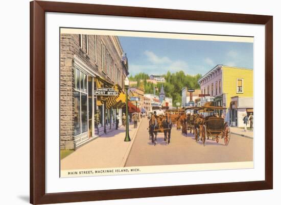 Main Street, Mackinac Island, Michigan-null-Framed Premium Giclee Print
