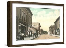 Main Street, Marinette, Wisconsin-null-Framed Art Print