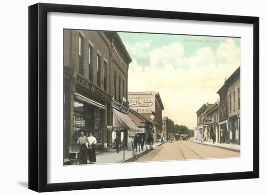 Main Street, Marinette, Wisconsin-null-Framed Art Print