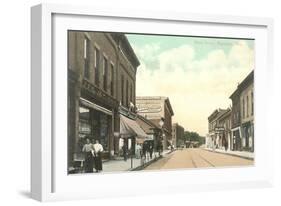 Main Street, Marinette, Wisconsin-null-Framed Art Print