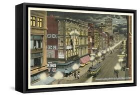 Main Street, Memphis-null-Framed Stretched Canvas