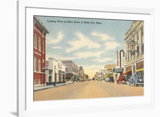 Main Street, Miles City, Montana-null-Framed Premium Giclee Print